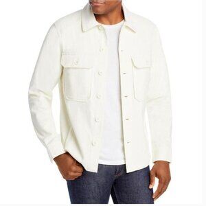 Michael Kors Cotton Corduroy Slim Fit Shacket Cream Shirt Jacket Size M